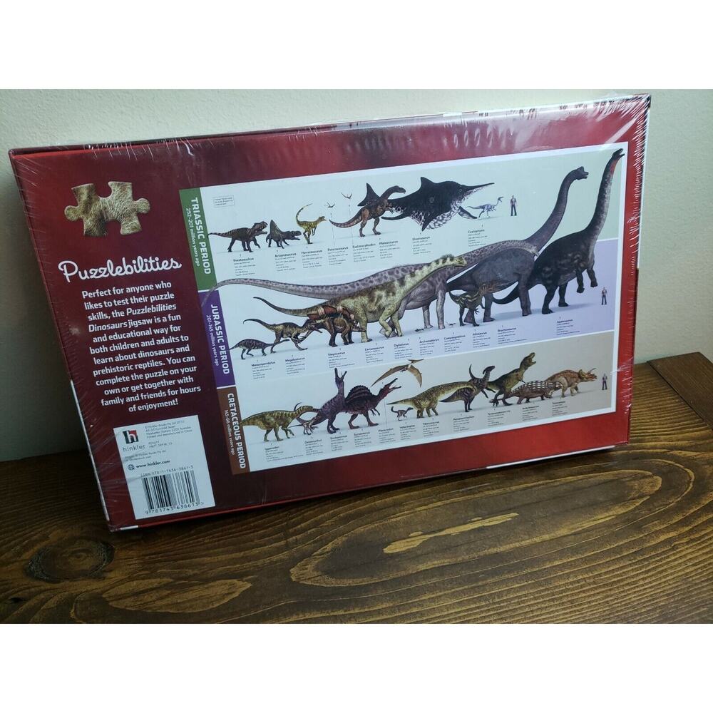 Dinosaurs 500 Piece Jigsaw Puzzle Educational Learning Puzzlebilities - Picture 2 of 5